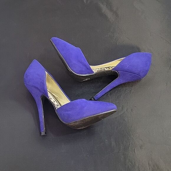 CHARLOTTE RUSSE POINTED TOE D'ORSAY HIGH HEEL STILETTOS PUMP - Picture 9 of 14